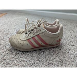 Adidas Womens Retro Tan Suede Orange & Yellow 3 stripe Sneakers 7.5